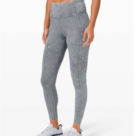 lululemon athletica Pants - Lululemon Fast and Free High Rise Tight 25" Size 4 - Ice Wash Asphalt Grey
